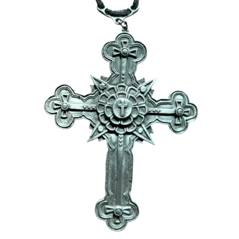 Pewter Pagan Large Cross necklace